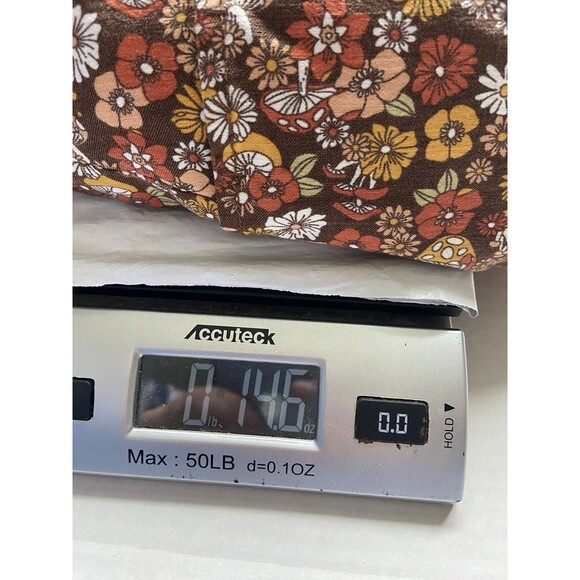 Hollister Womens Retro Floral Flare Pants Size M Boho 70s Y2K Hippie Mushrooms - Picture 13 of 13